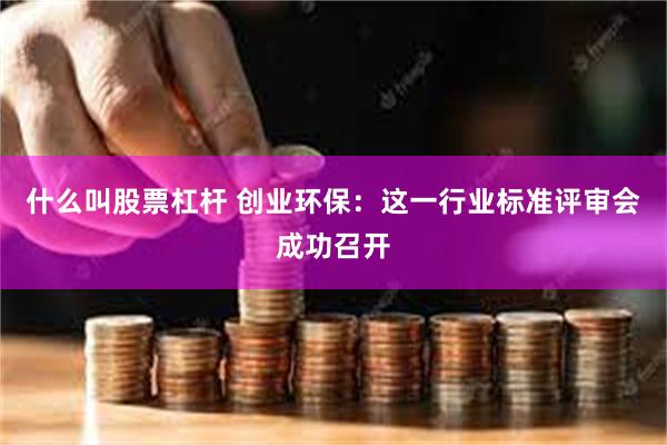 什么叫股票杠杆 创业环保：这一行业标准评审会成功召开